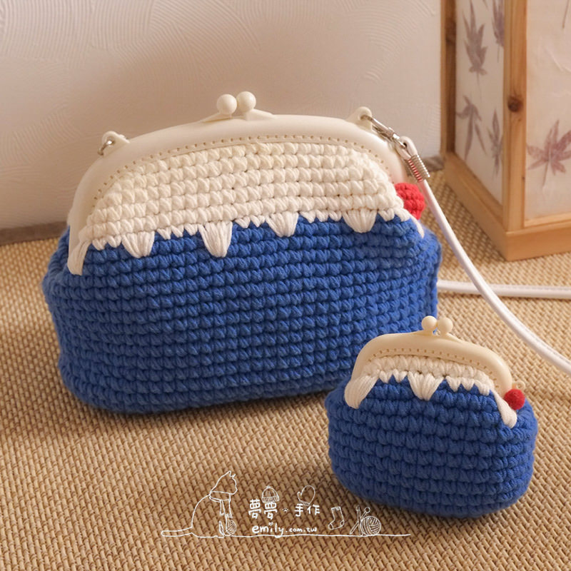 【影片材料包】富士山斜背包&口金包（兩款各一入）